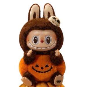 Happy Halloween Party Series-Sitting Pumpkin Labubu Vinyl Plush Pendant